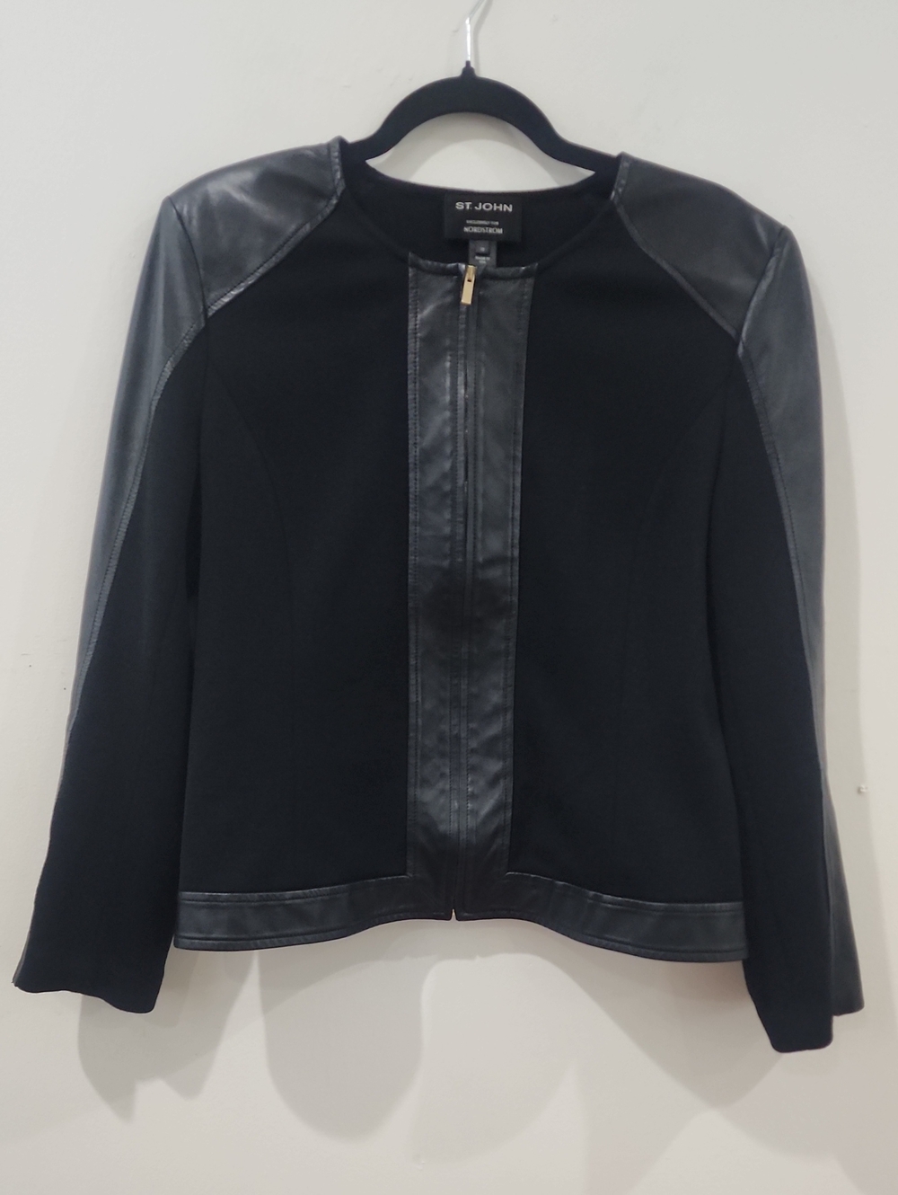 St. John Leather Trim Jacket